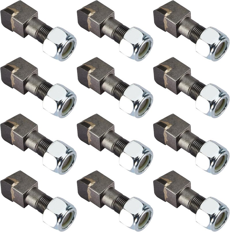 CarBole 12 Pack Stump Grinder Teeth Fit Woodland Mills SG100 Stump Grinder Tooth Parts for Cutting Tree Stub, Carbide Tips with 5/8" Nuts, 2-1/2"L x 3/4"W - Image 1